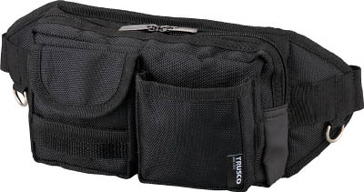 TRUSCO ウエストポーチ 2ポケット ブラック＿ の通販