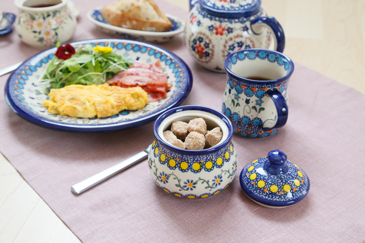 シュガーポット(VENA)ポーリッシュポタリー(ポーランド食器)