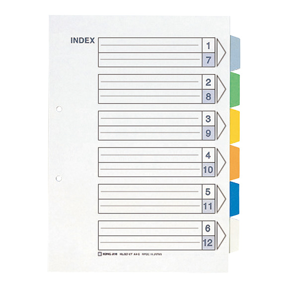 カラーインデックス 6山 907-6Y | カラーインデックス | ファイルと