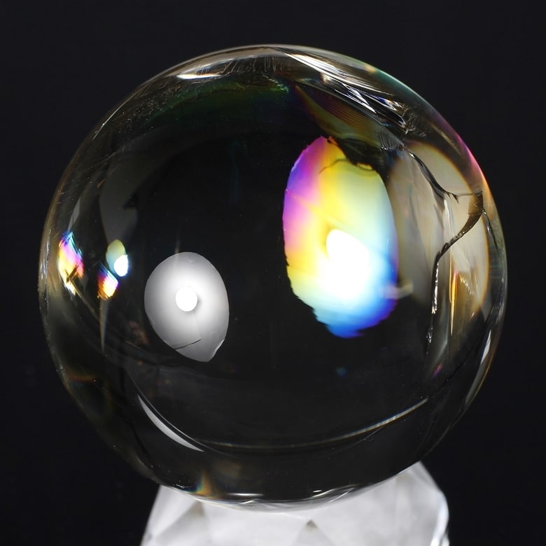 スーパートップクォリティ]レインボーシトリン丸玉/スフィア（46.8mm