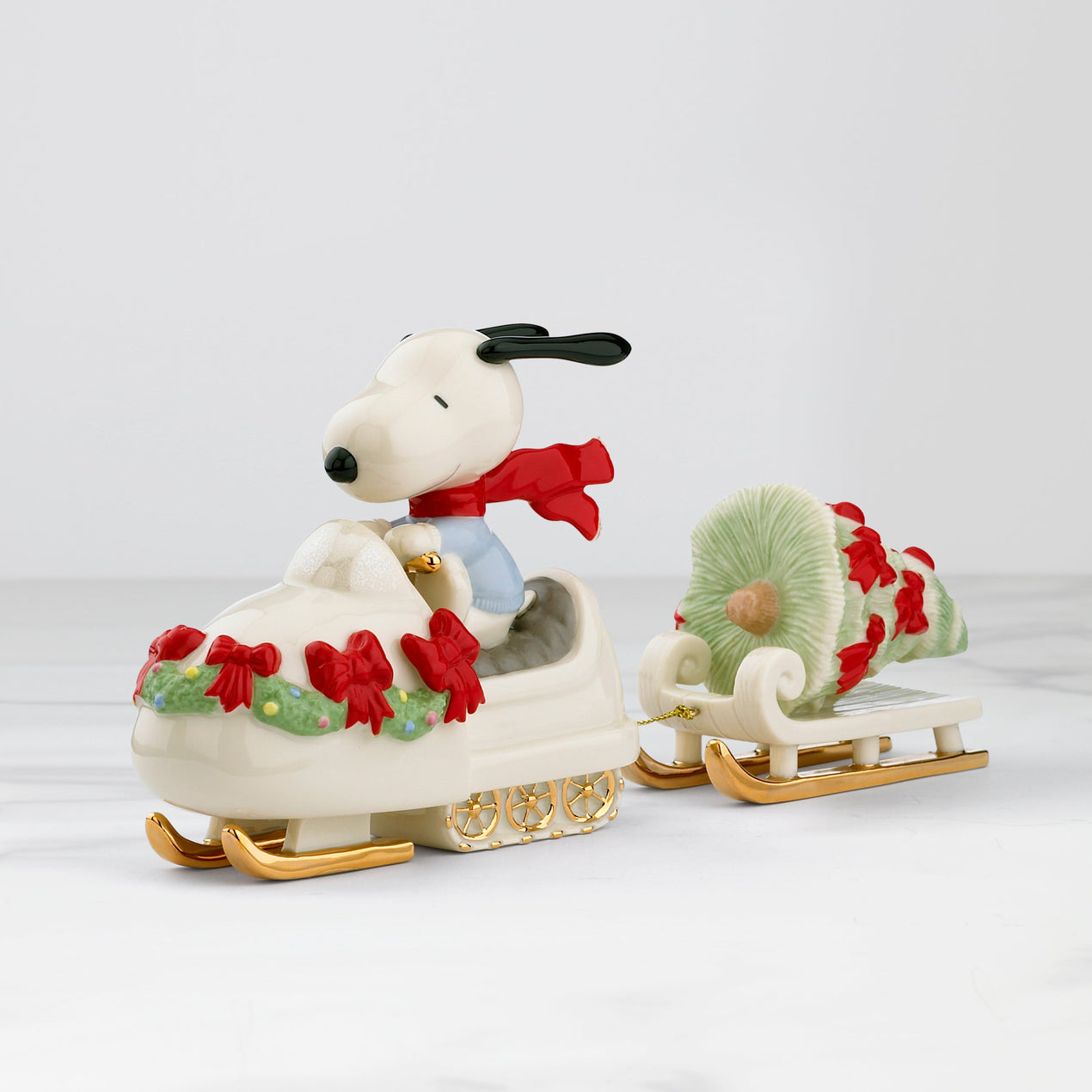 Snowmobiling With Snoopy Figurine – Lenox Corporation