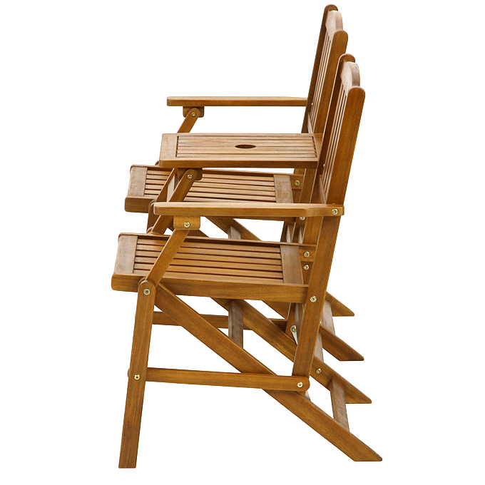 ガーデンベンチ 天然木アカシア 折りたたみ式 141m幅 フォールディング