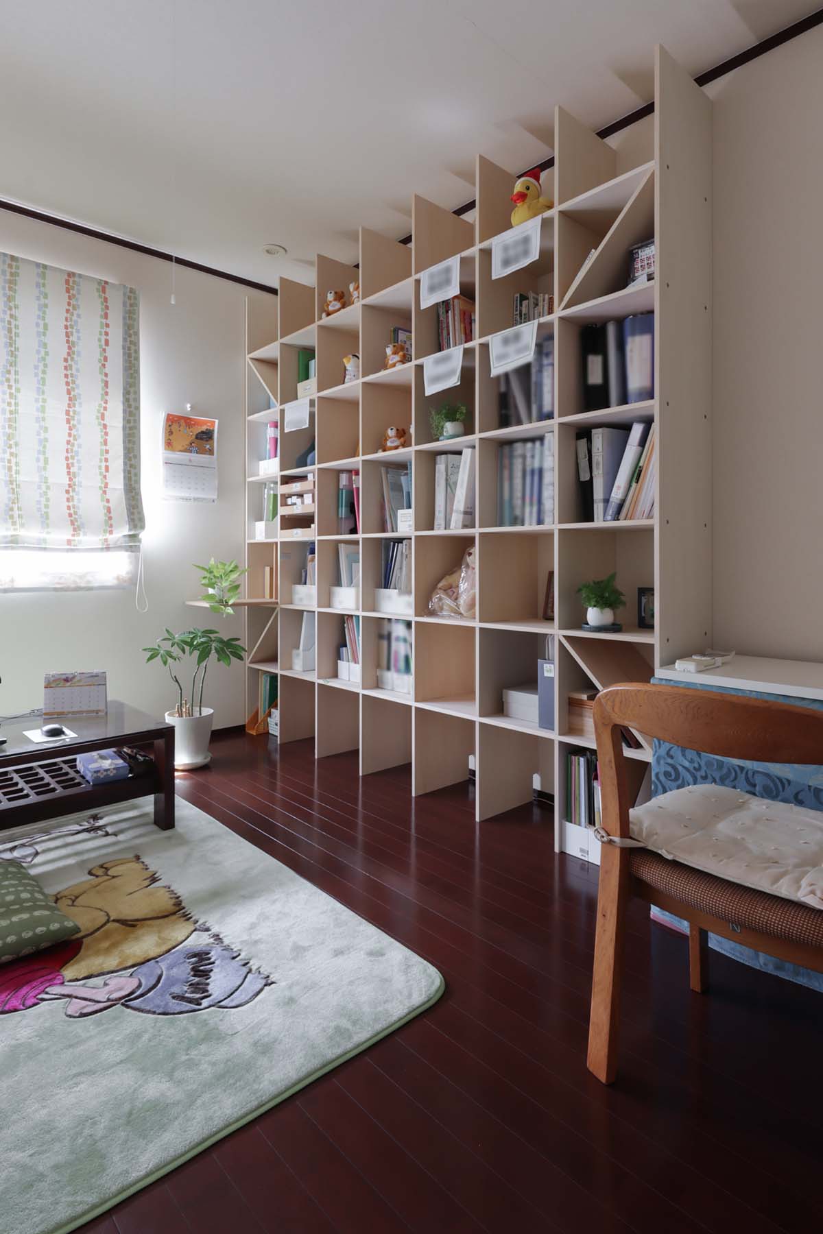 座卓を使った書斎に – Shelf 壁一面の本棚 奥行250mm – マルゲリータ