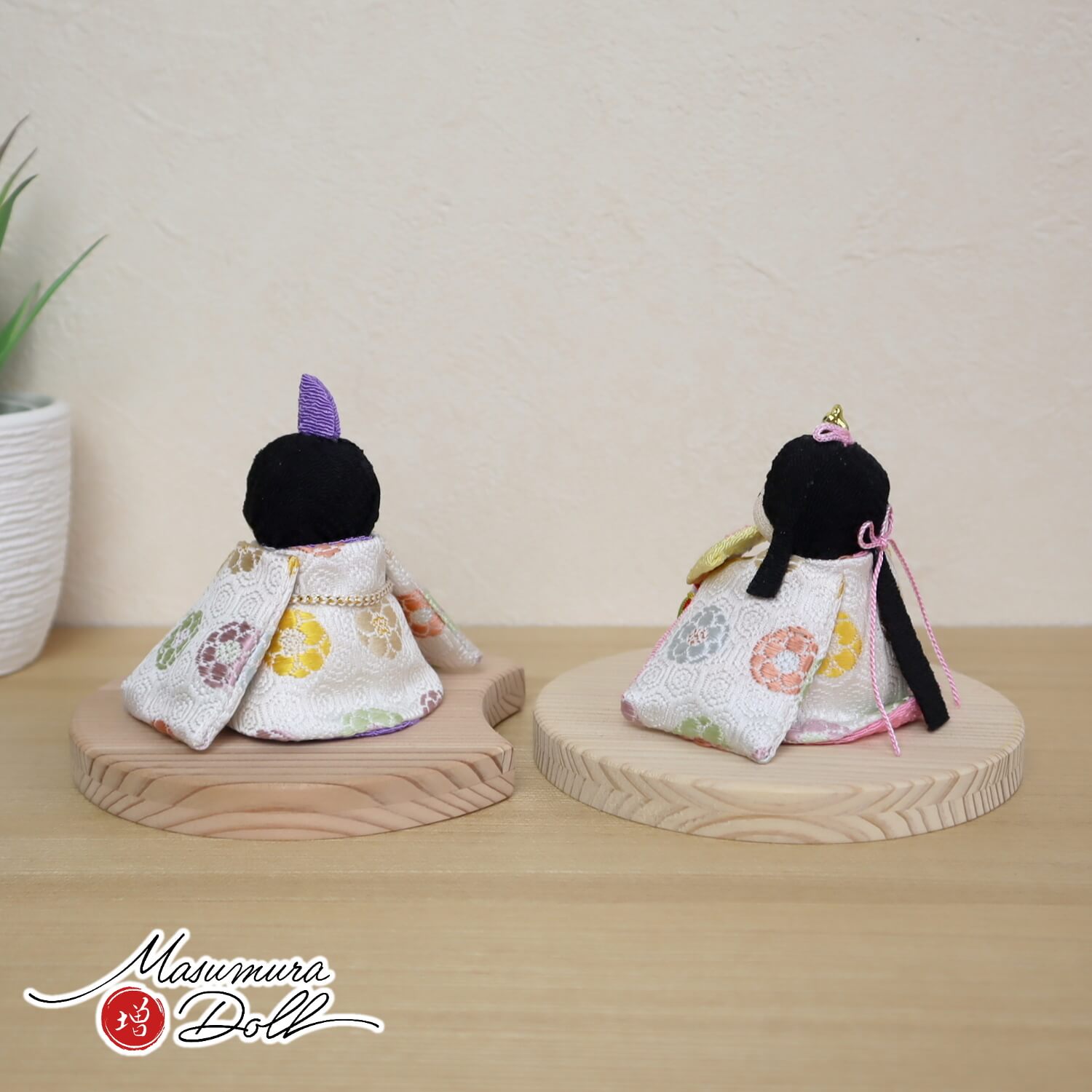 雛人形 アクリルパノラマケース 白地色々丸 京都ちりめん細工増村別注