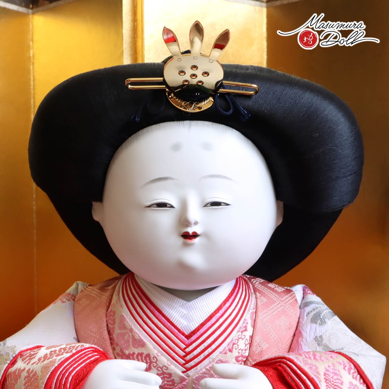 雛人形 増村人形店監修 三代目 味岡映水 作 桐塑頭師 黄櫨染 正絹