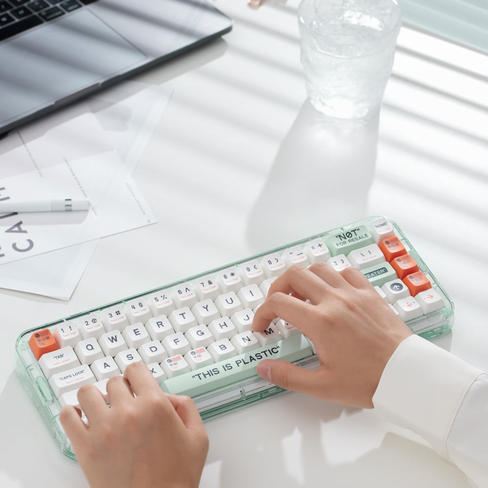 MelGeek Mojo68 Plastic See-through Mechanical Keyboard – MelGeek