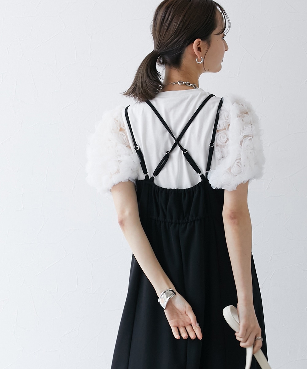 バッククロスジョーゼットワンピース 通販【ニッセン】