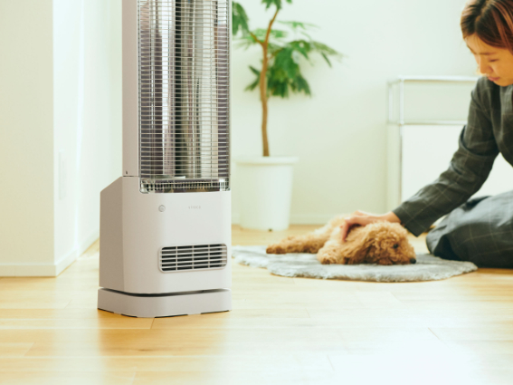 足元ファンヒーター付遠赤外線暖房機 にこポカ ブラック SH-FC151K