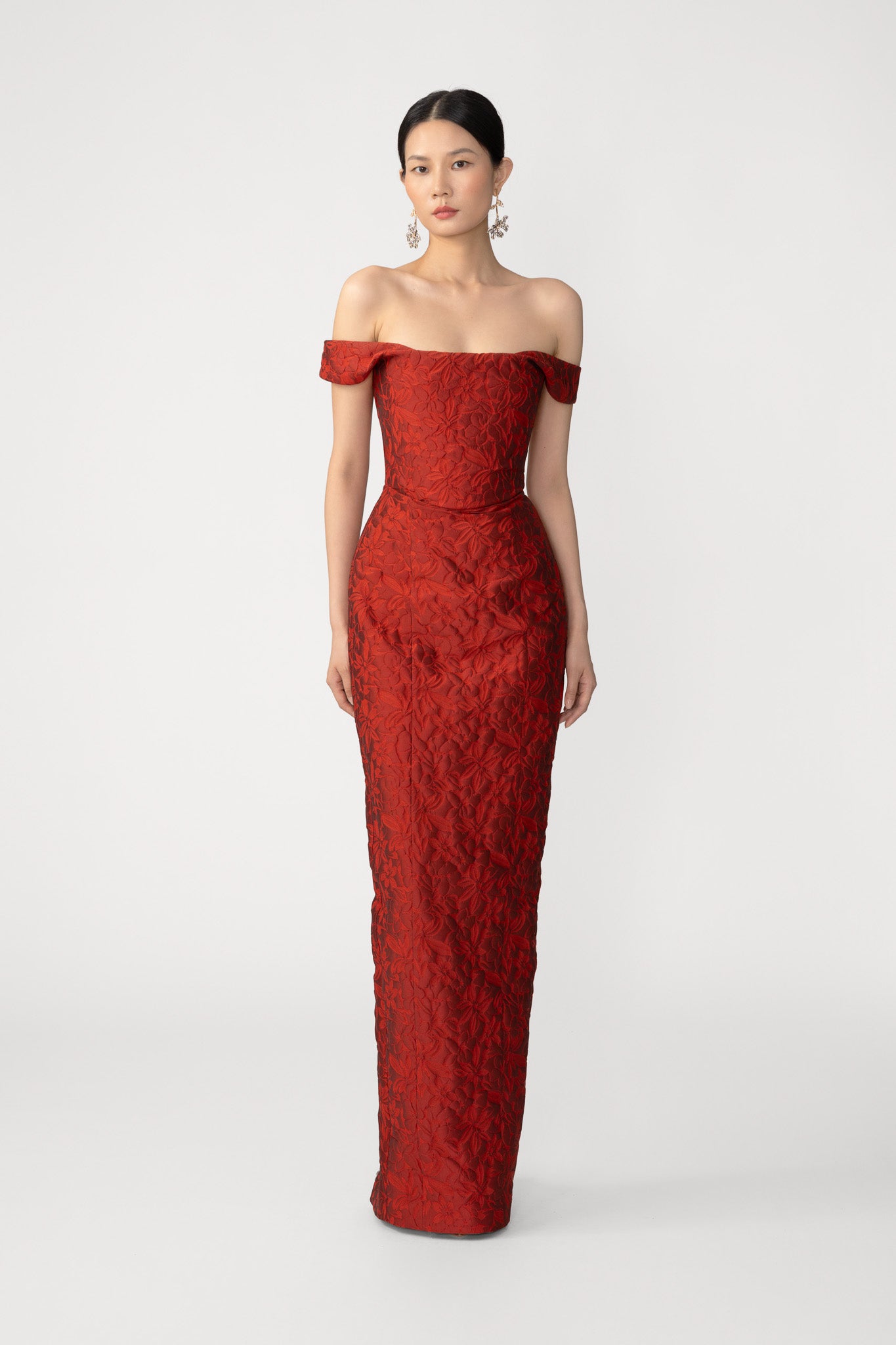 Joanna Jacquard Gown – SAU LEE