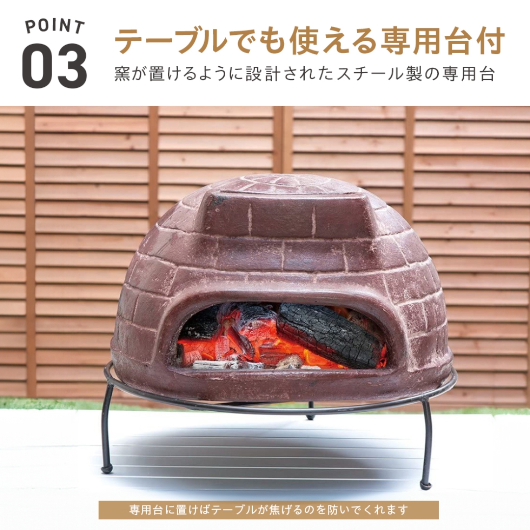 メキシコ製ピザ窯チムニー: ガーデンエクステリア