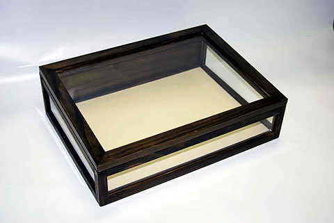 木製コレクションケース 大/小,傾斜コレクションケース（ブラック