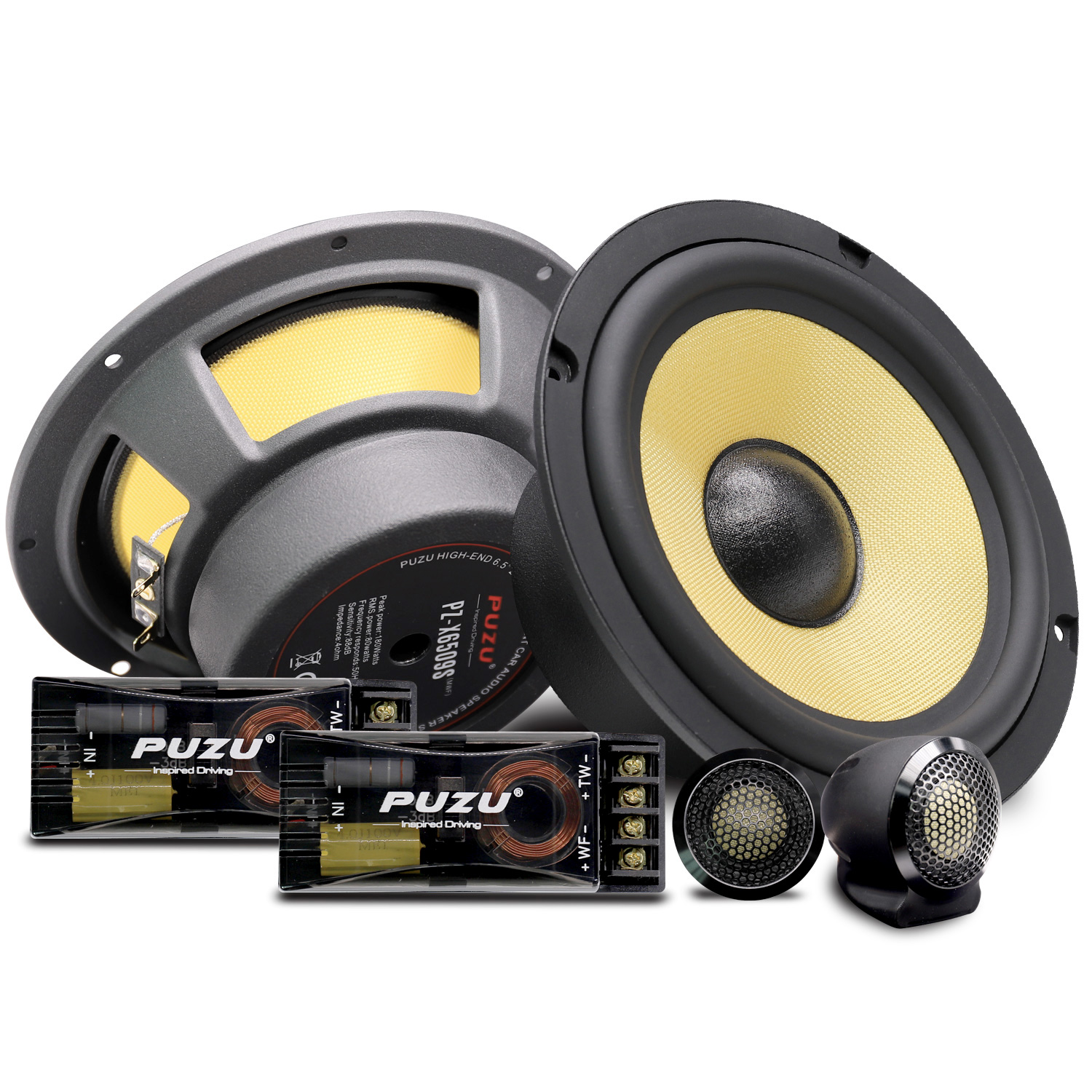 PUZU PZ-6509S 2-WAY Component car audio speakers set