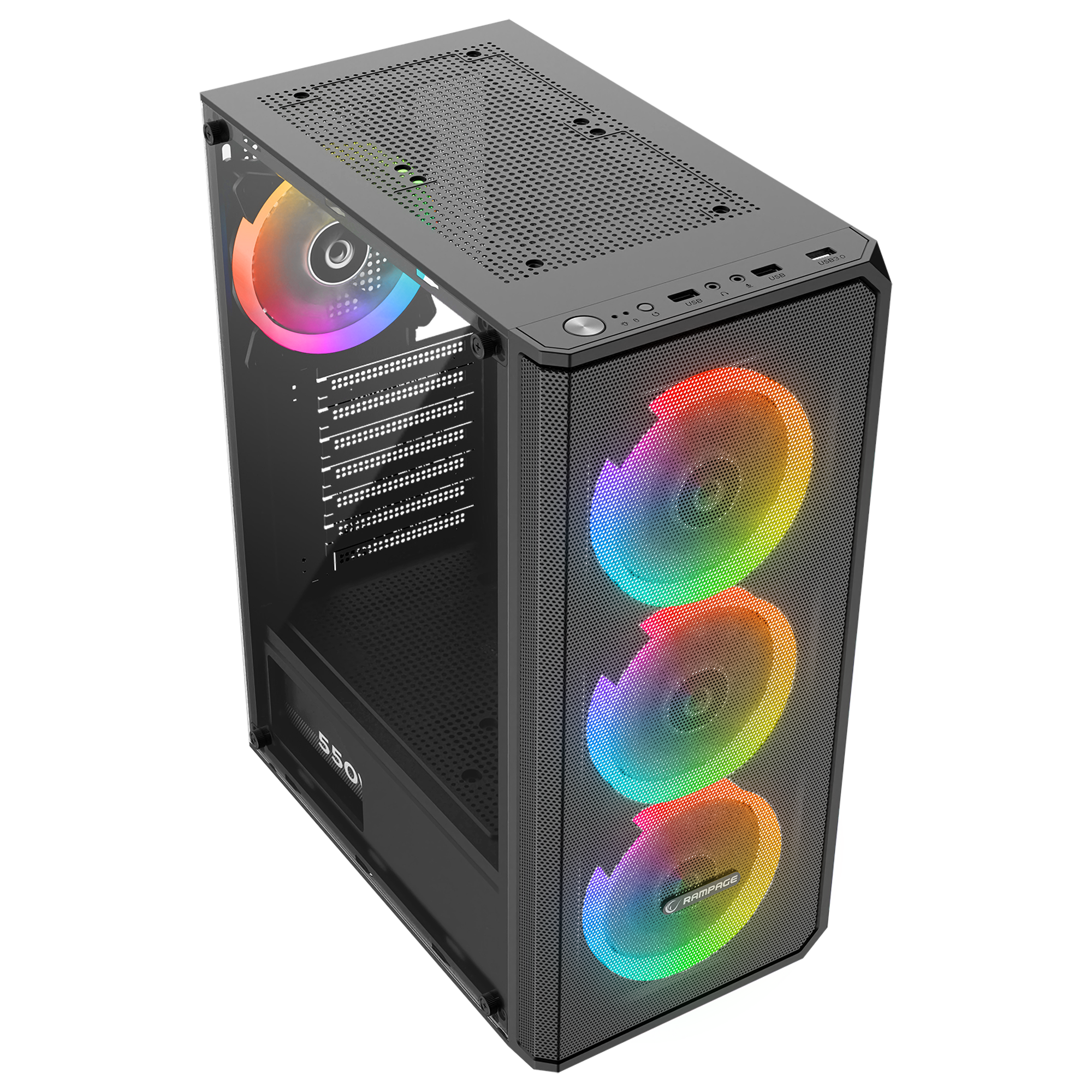 Helios Mesh 550W 80+ Bronze Temperli Cam 4x12cm Atx Mid-T Oyuncu