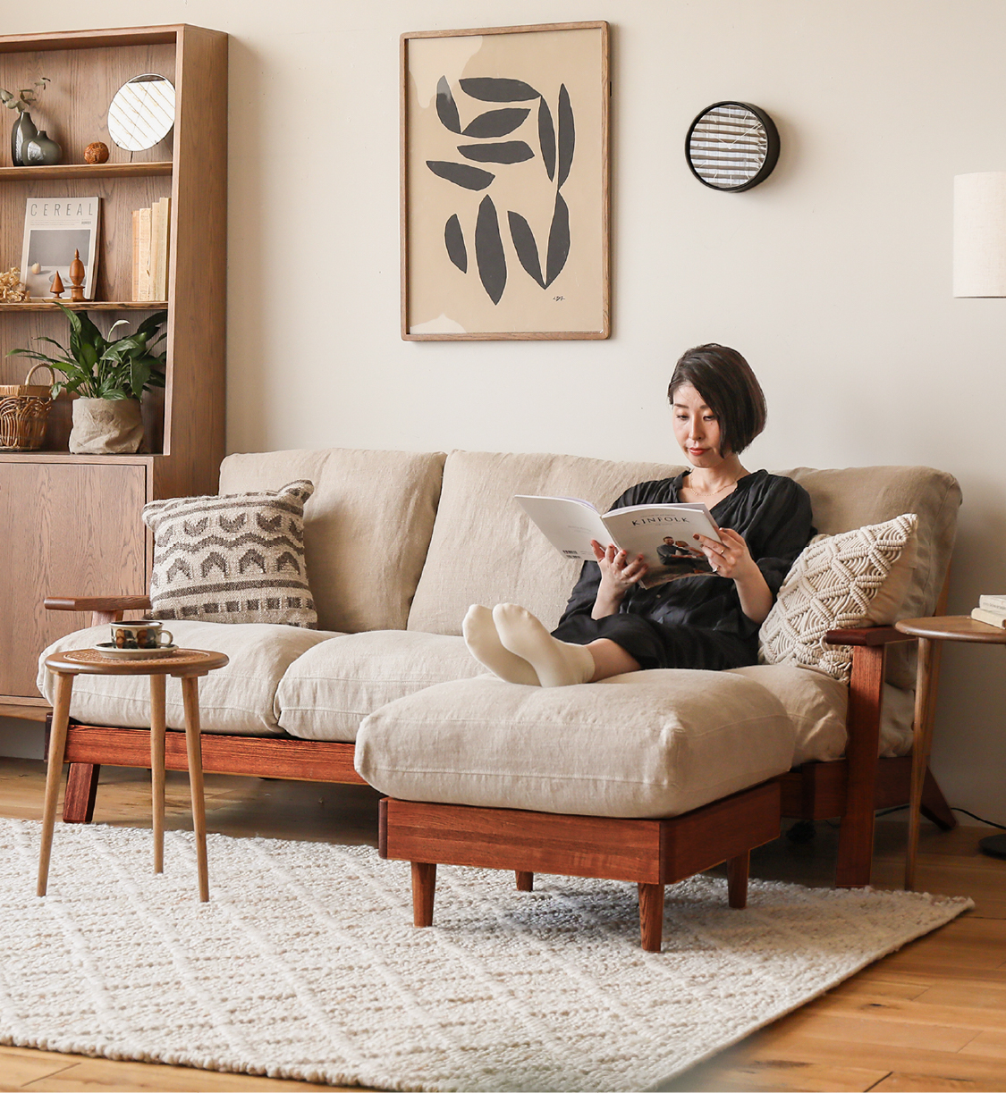 ◼️梱包1 クッション◼️Re:CENO リセノ ソファ NOANA 1人掛けソファ