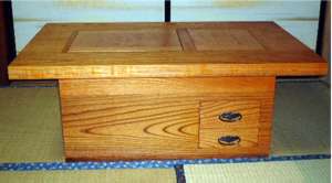 木材販売専門店/作品例71/欅(ケヤキ)の箱火鉢 [ウッドショップ関口]