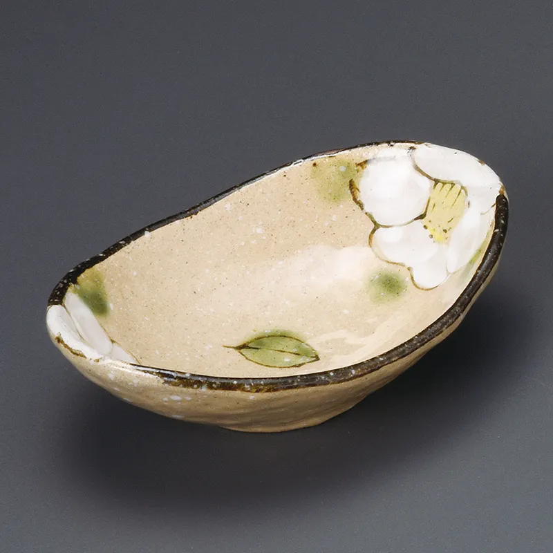 織部椿三ツ足小鉢(和食器,鉢もの,小鉢)|食器通販の陶磁庵