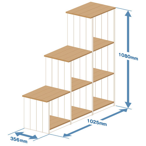 DIY かわいい収納家具 階段型オープン棚＆キャットタワーの作り方 vol.1