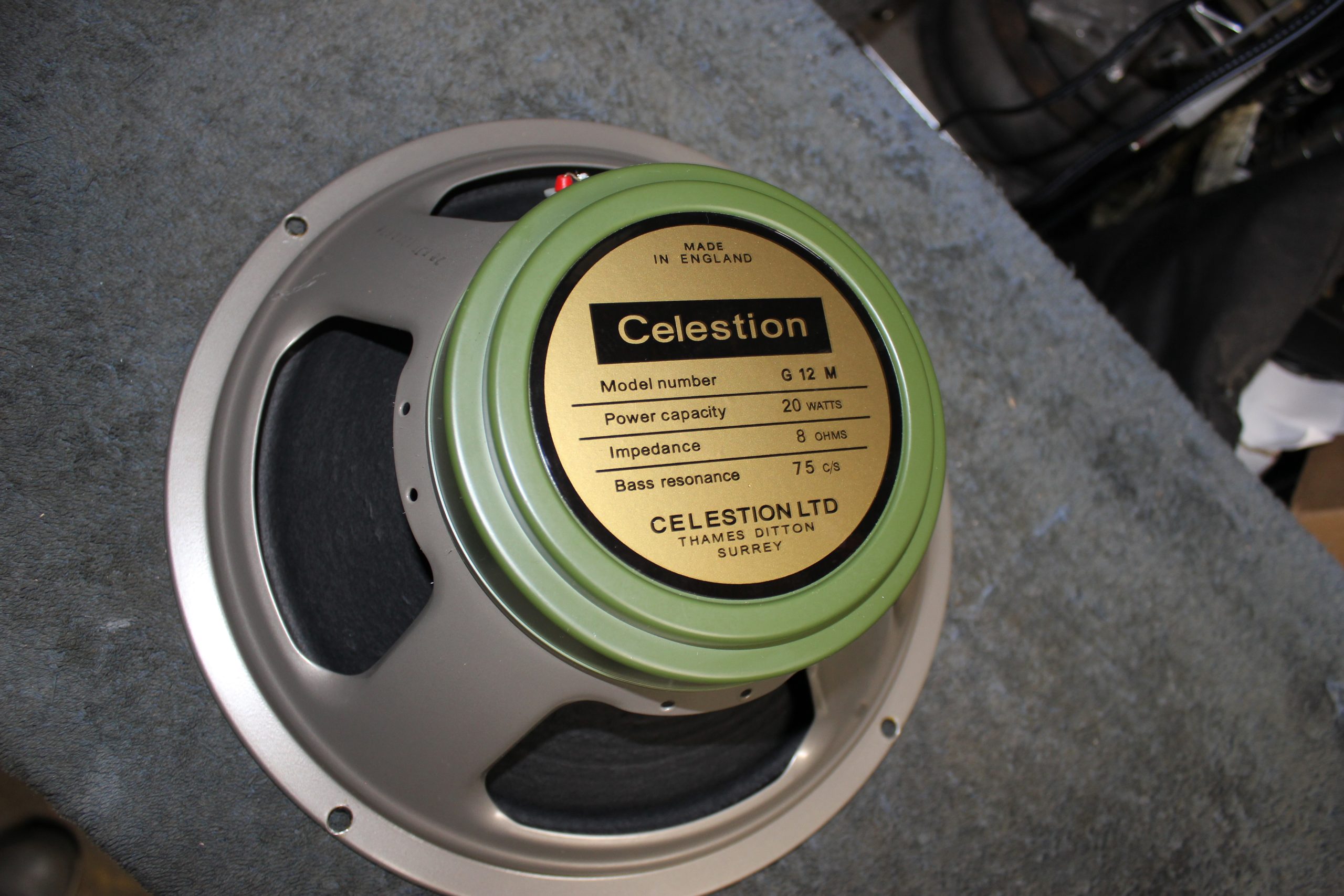 Clestion G12M GreenBack/Tomas Ditton 20 Watt 12″ 8 Ohm – Action