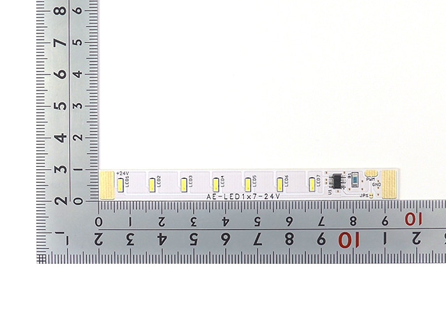 白色LEDモジュール1×7 電源アダプター付: オプトエレクトロニクス 秋月