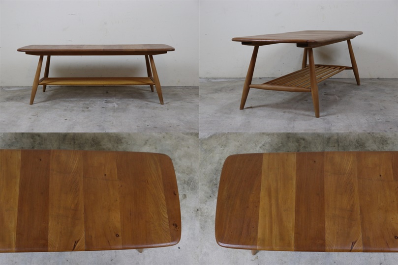 お買い得！ イギリス アーコール社 ercol ラック付コーヒーテーブル す5-6