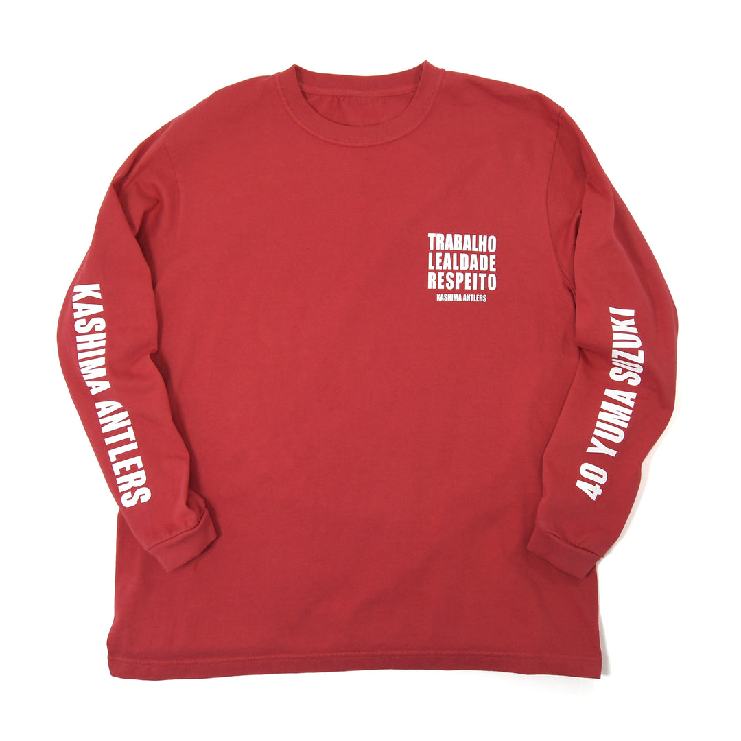 プレイヤーズロングスリーブTシャツ（RED）【受注】 – 鹿島