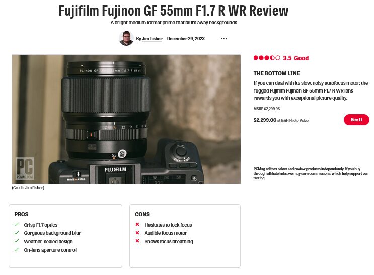 GF55mmF1.7 R WRは文句なしの画質だがDCモーター駆動のフォーカスが
