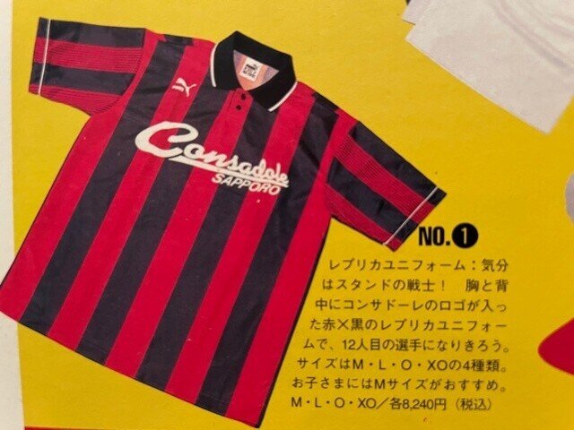 コンサドーレ札幌 ユニフォームの歴史（1996年）｜記録