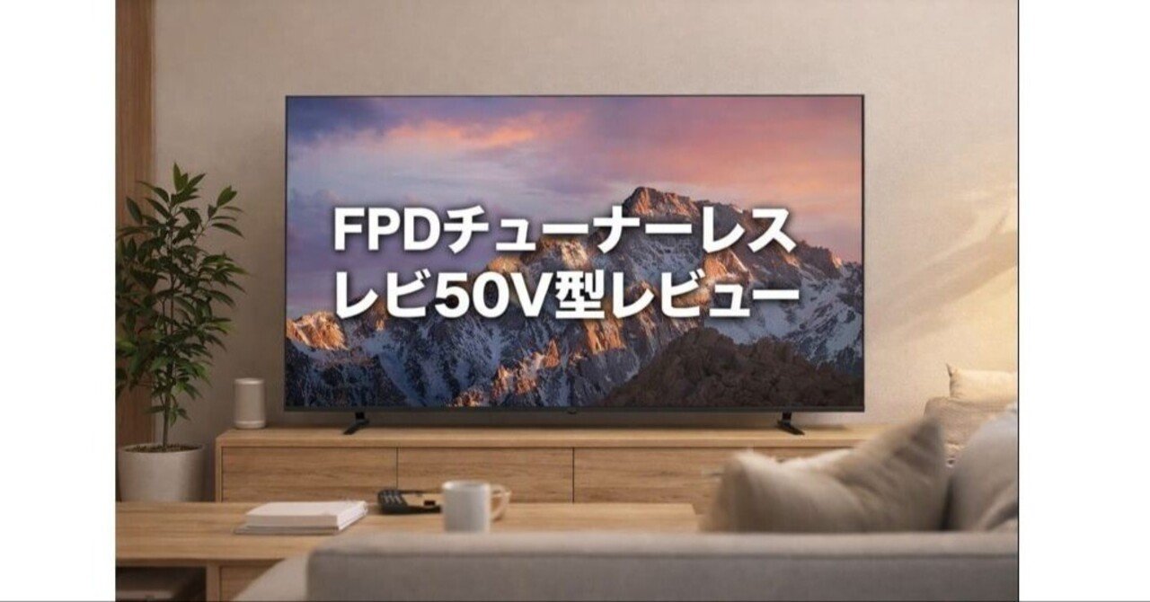 FPD チューナーレステレビ 50V型レビュー｜画質・音質・ゲーム性能は