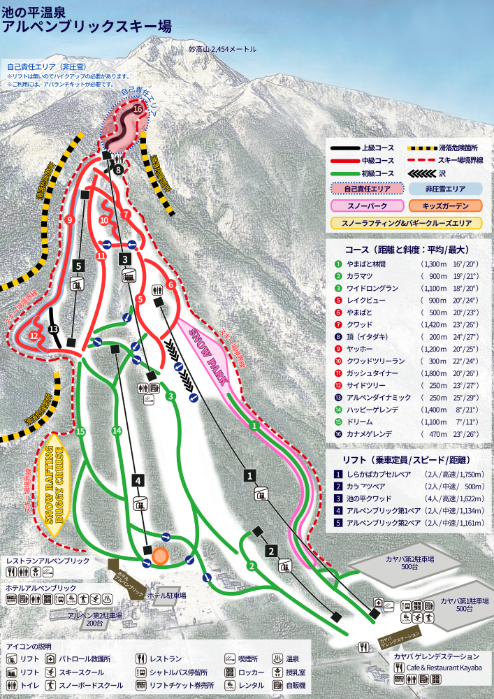 池の平温泉アルペンブリックスキー場【リフト1日券＋施設利用券1,000円