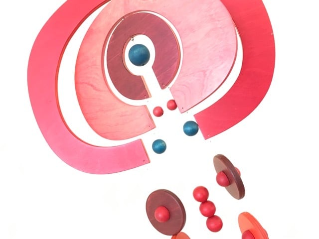 一】モビール 木製 太陽 ドイツ製 ブライトシュベルツ社 希少品