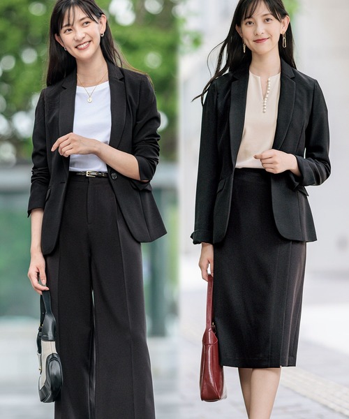 セール】【ジャケット+2ボトム】洗えるストレッチ！ジャケット