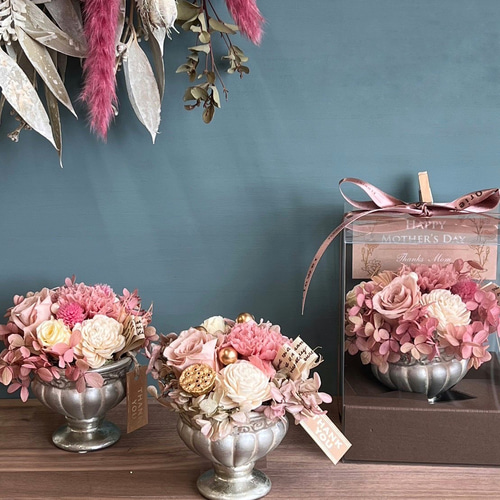 プリザーブドフラワーアンティークアレンジ カーネーション