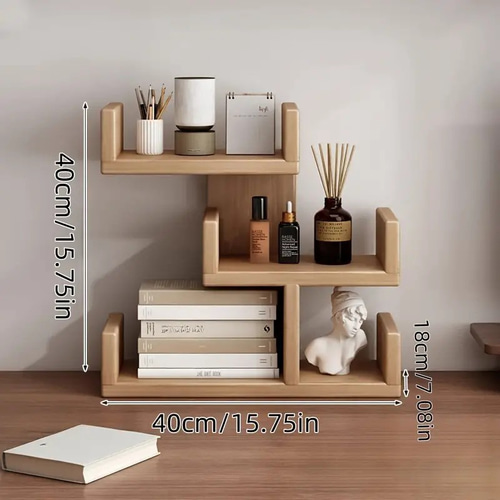 本棚 木製 デスク収納 木製 小物収納 書類収納 幅40cm ディスプレイ