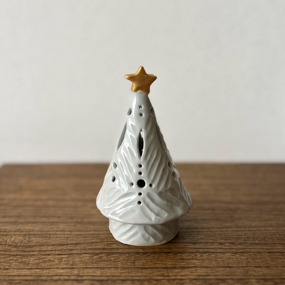 40%OFF☆陶器 クリスマスツリー B オブジェ 照明 ワケあり品