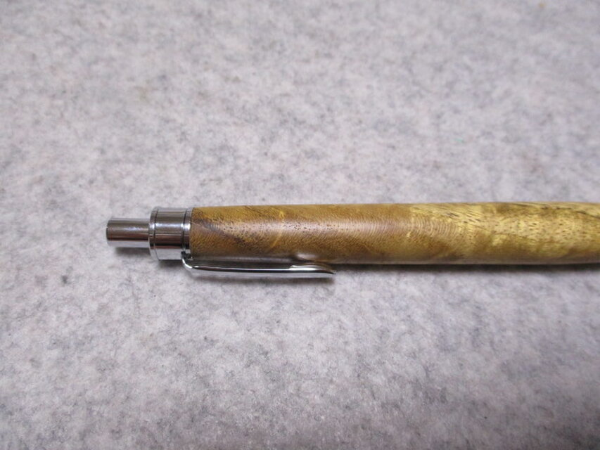 御蔵島桑 金桑 おぼろ銀杢 椿油仕上げ 木軸シャープペンシル