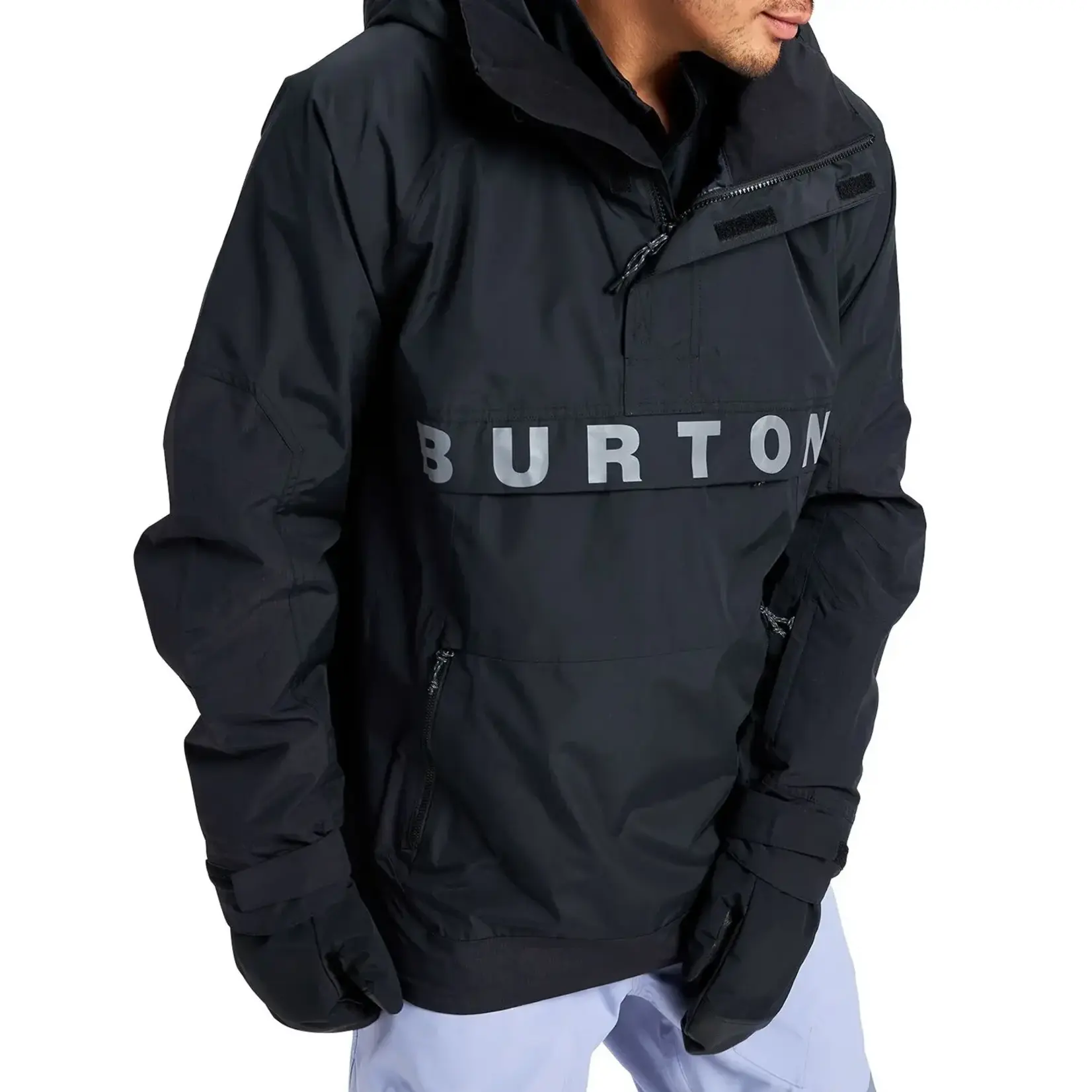 Burton Frostner Anorak Jacket- True Black - Attic Skate & Snow Shop