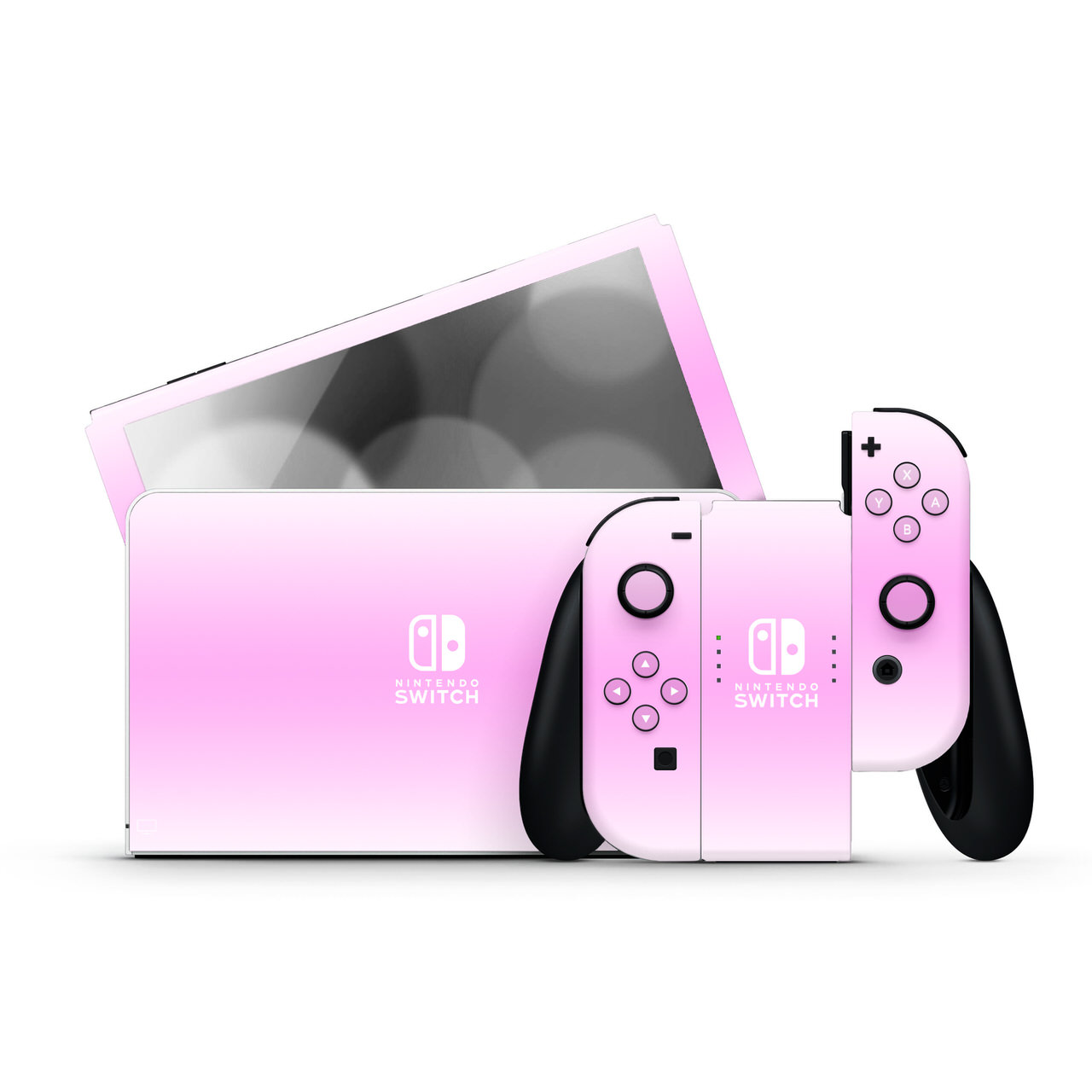 Pink Lilly Nintendo Switch OLED Skins | KO Custom Creations