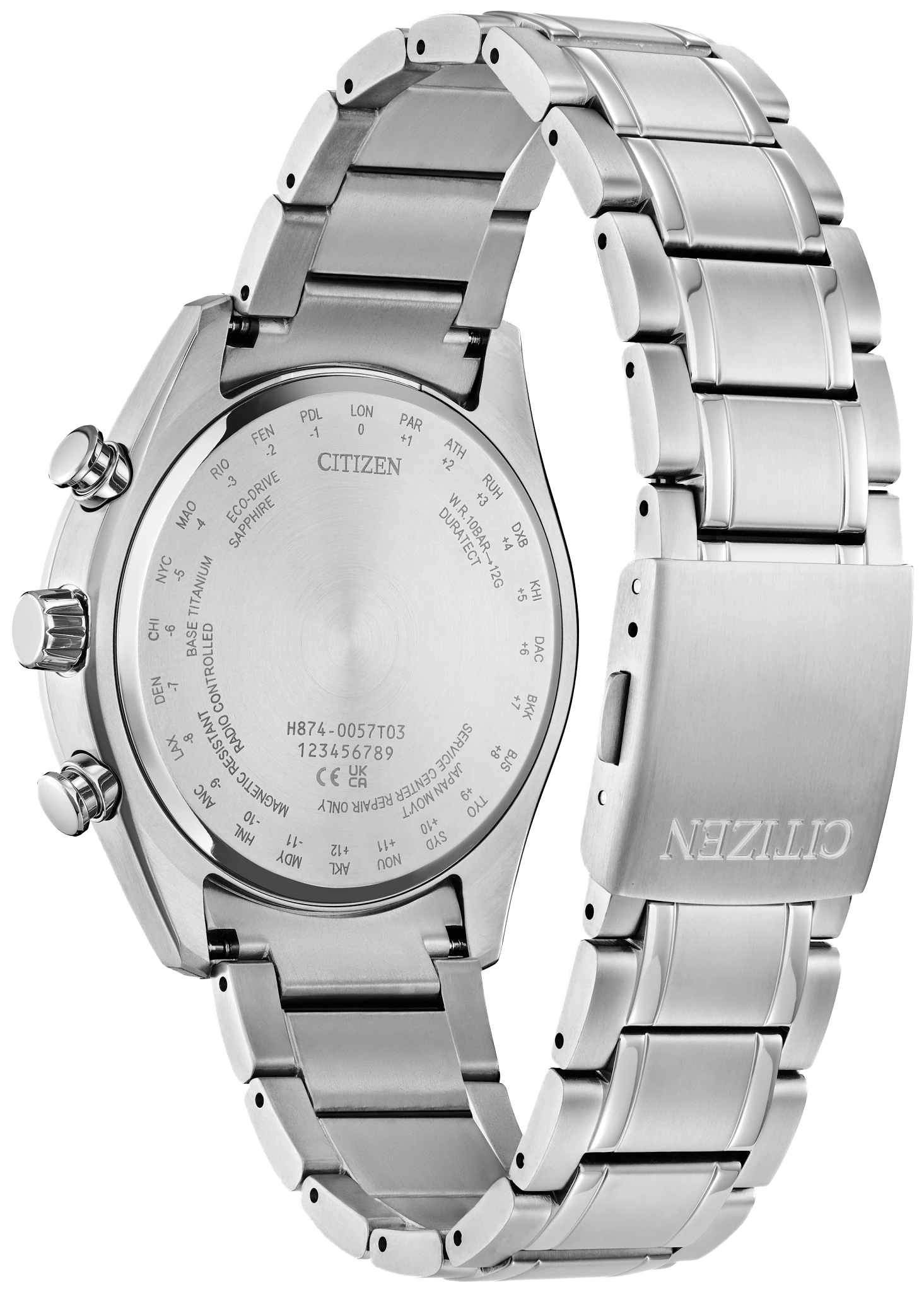 Tsuki-yomi A-T Red Dial Super Titanium Bracelet BY1018-55X | CITIZEN