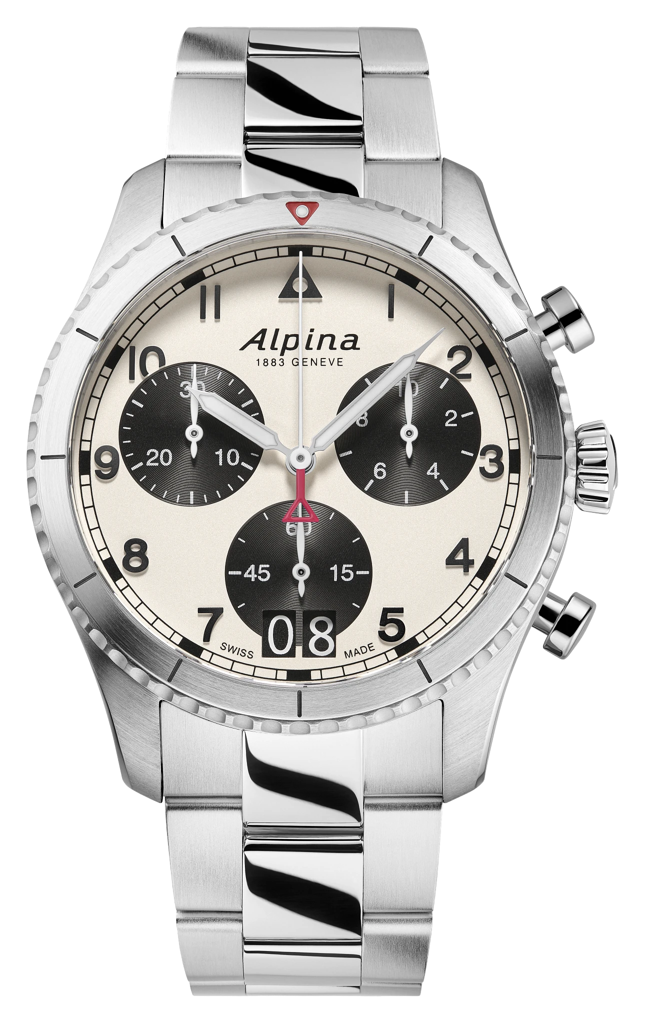 Pilot Chronograph Big Date Watch AL-372WB4S26B | Alpina Watches US