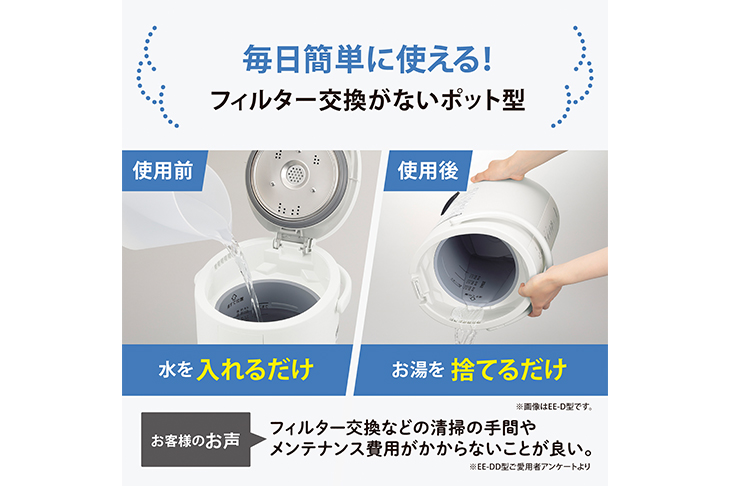 象印 スチーム式加湿器 EE-TB60 BM ソフトブラック(木造10畳/洋室17畳