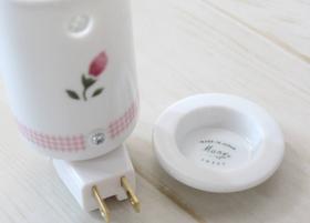 マニー カントリーチェック ローズ 陶器 アロマライト － フレンチ