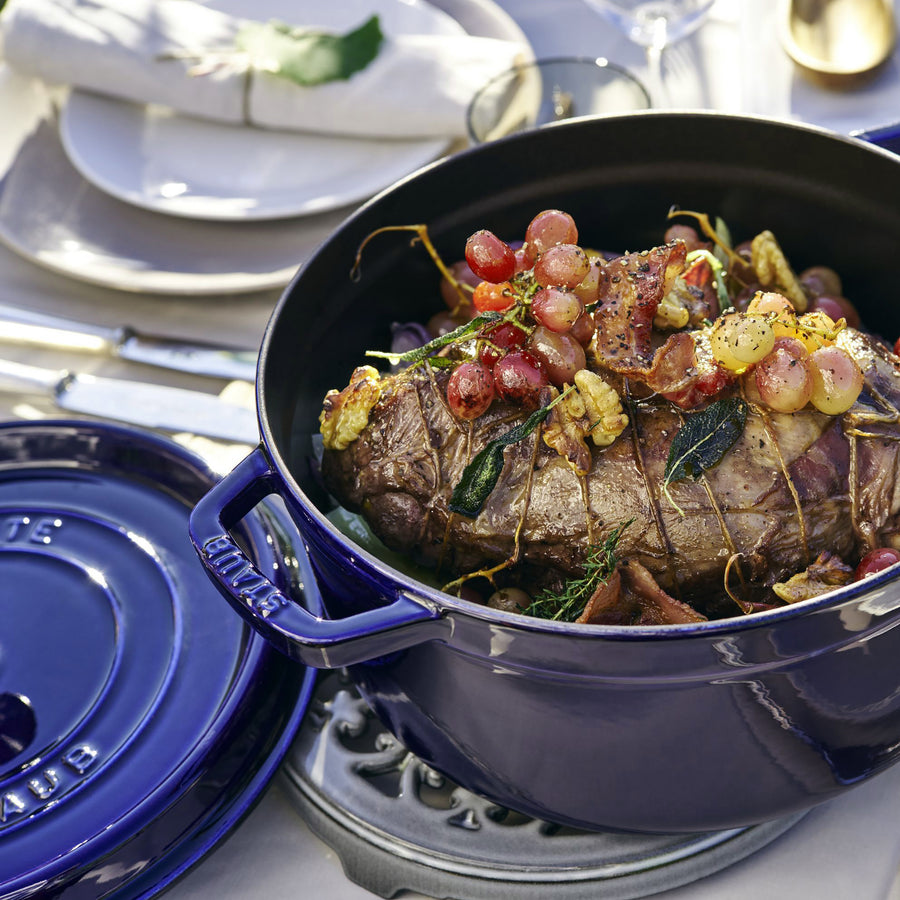Staub Dutch Oven - 7-qt Cast Iron Cocotte - Sapphire Blue