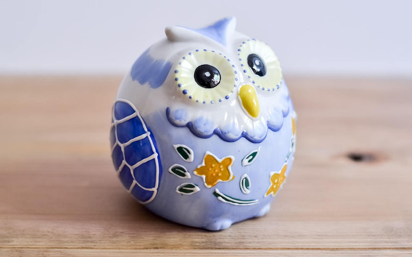 送料無料】 仲良しふくろう 盛 2.5号 ペア 専用木箱入り / 梟 フクロウ