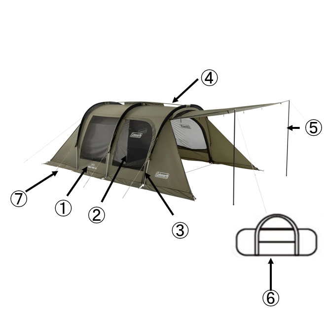 トンネル2ルーム/240用インナーテントの通販｜キャンプ用品の