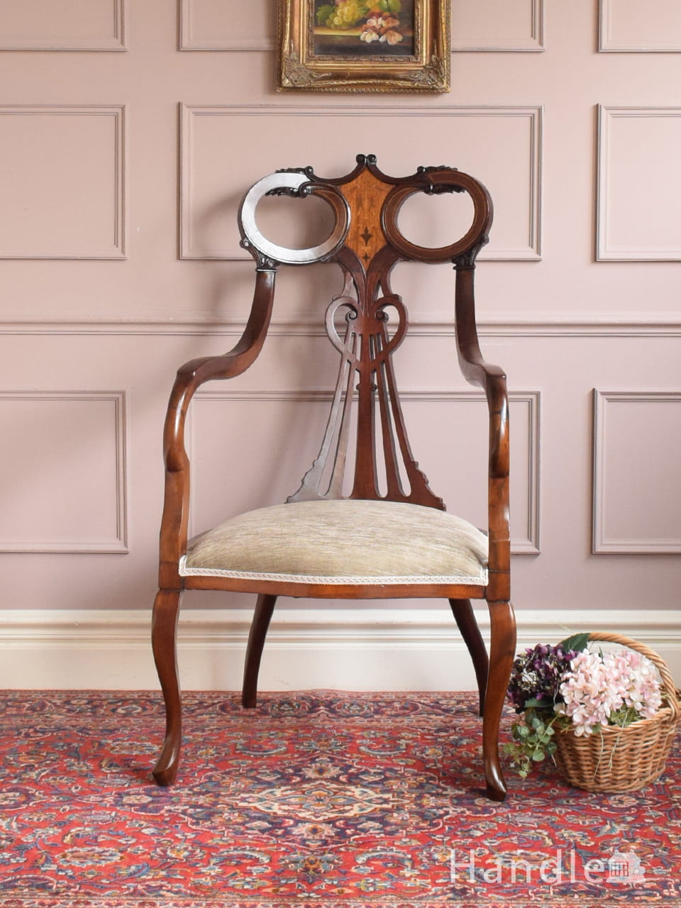 ヨーロッパのカフェの椅子、アンティークのベントウッドチェア(k-1788