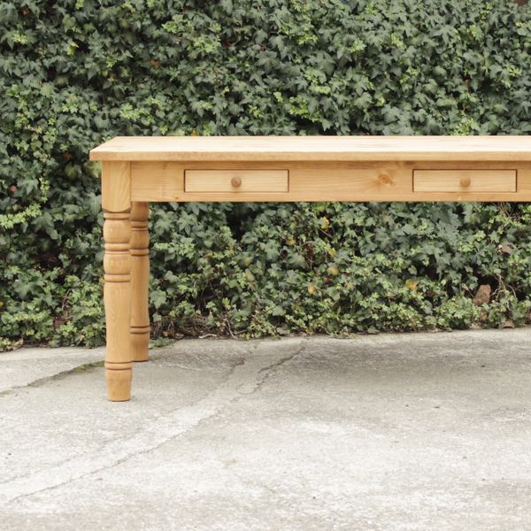 ろくろ脚ダイニングテーブル・引き出し付き・150cm×80cm