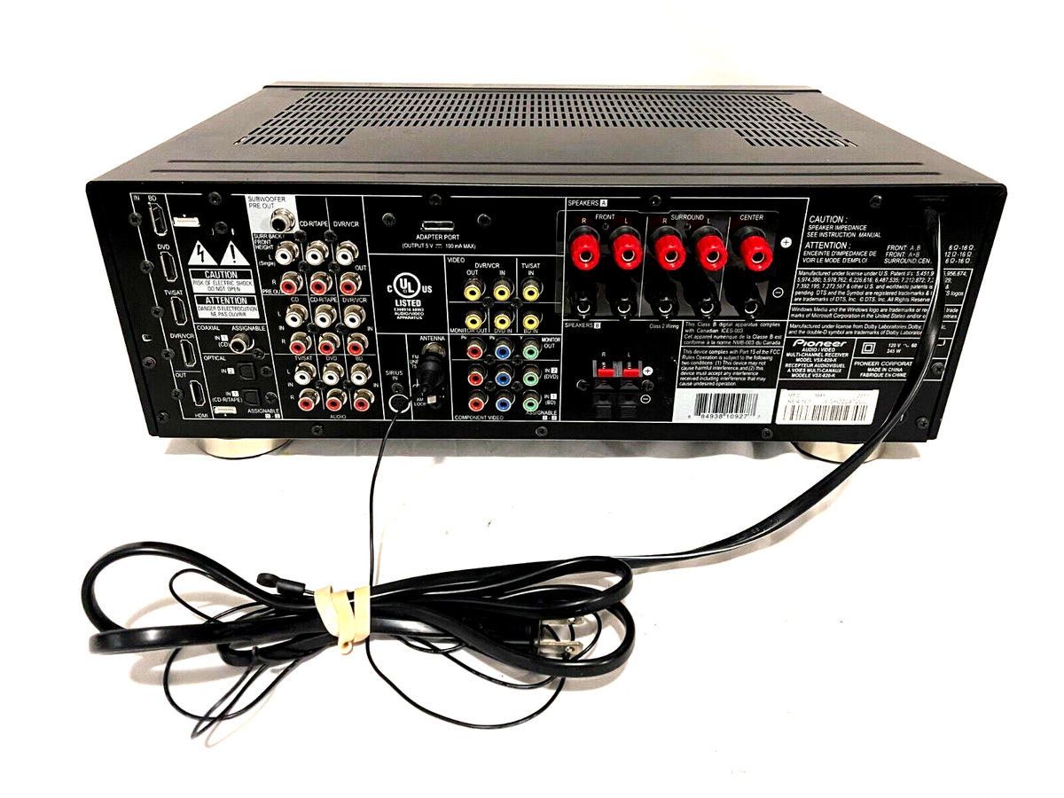 PIONEER VSX-820-K 5.1 Channel Audio/Video HDMI Home Theatre