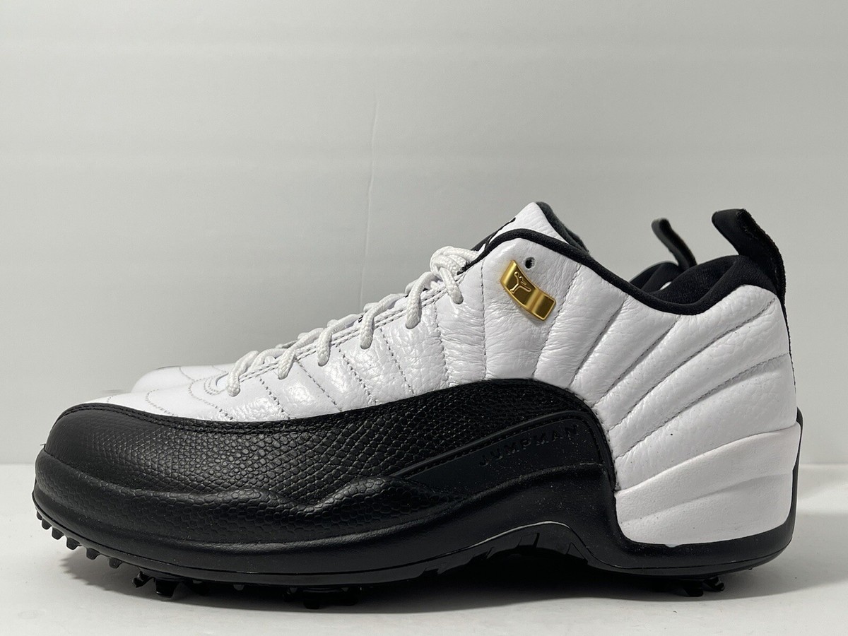 Nike Air Jordan XII 12 Low Golf Taxi White Black Gold DH4120-100