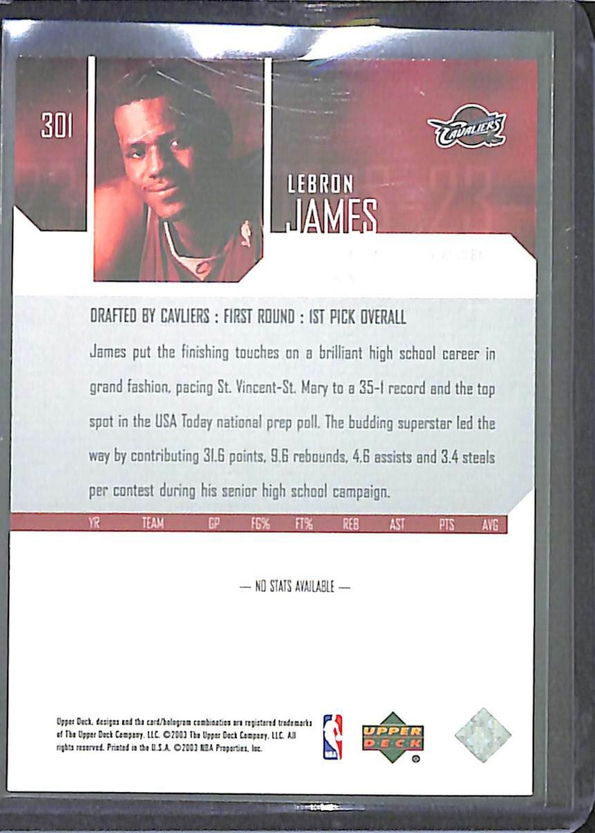 2003-04 Upper Deck Star Rookie #301 LeBron James Please Read | eBay