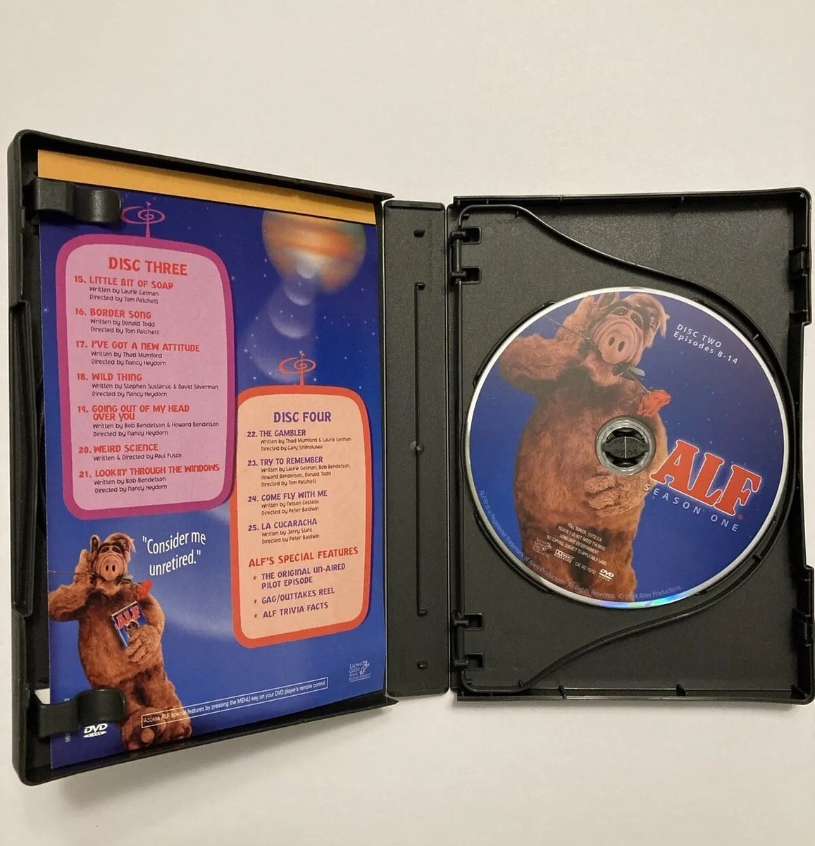ALF TV Series Set Seasons 1 and 2 - 8 Disc Set DVD Very Good